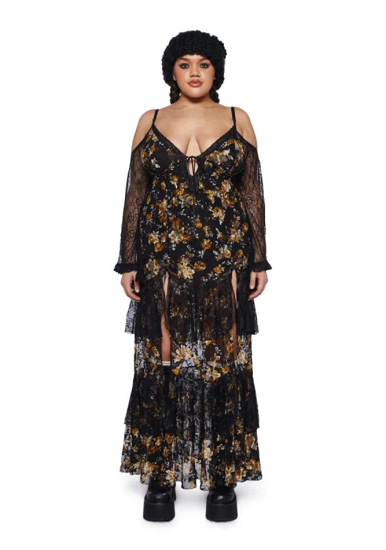 Plus Rosebud Rivera Maxi Dress sold by Dolls Kill