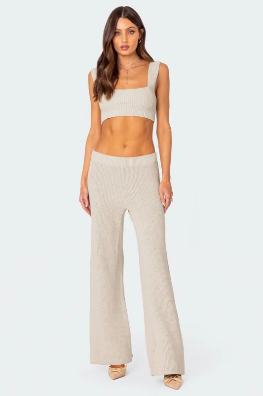 Sunday Straight Leg Knit Pants sold by Edikted