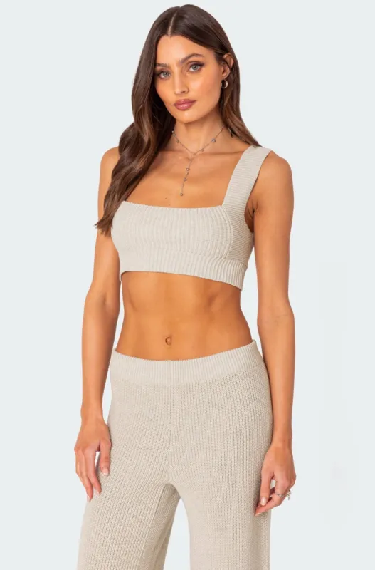 Sunday Knit Bra Top sold by Edikted