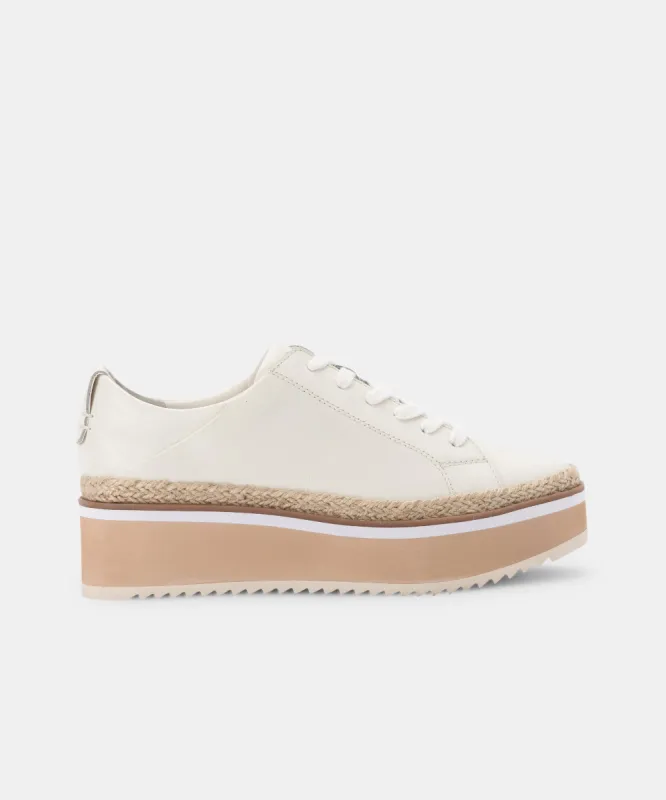 TINLEY SNEAKERS WHITE LEATHER - re:vita sold by Dolce Vita