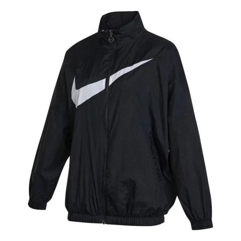 (WMNS) Nike Sportswear Essential Woven Jacket 'Black' DX5865-010 sold by KicksCrew