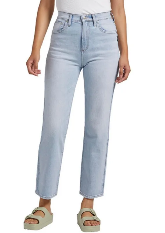 Highly Desirable Straight Jean | Light Indigo sold by Bella Chic