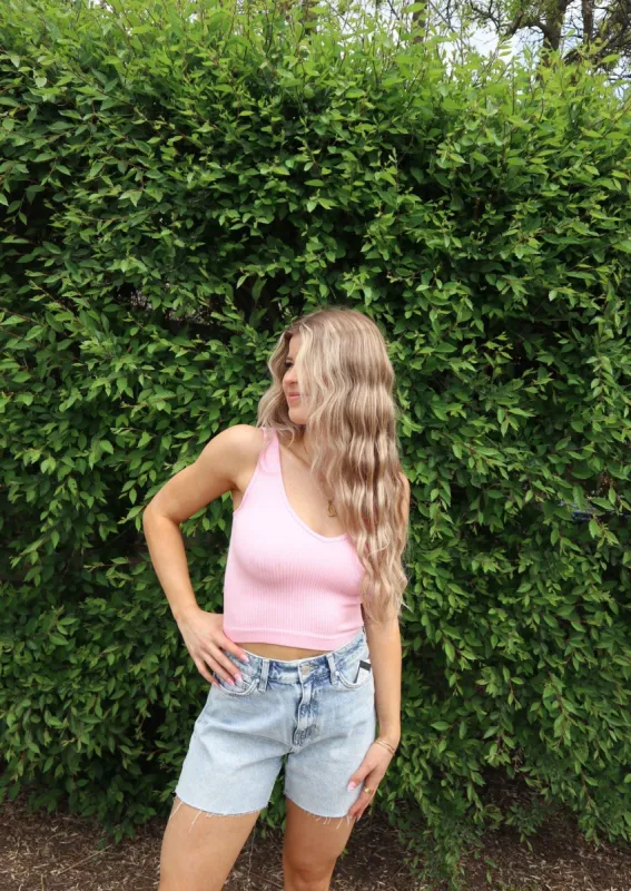Free People Solid Rib Brami | Pink Sky sold by Bella Chic