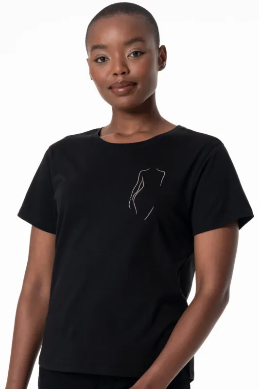 Statement T-Shirt _ 145644 _ Black sold by Refinery