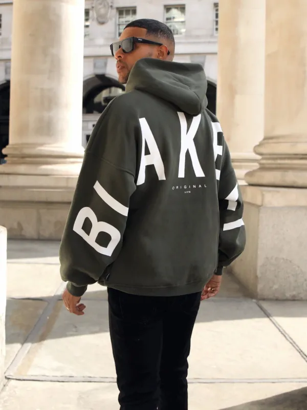 Idris Oversized Hoodie - Khaki Green sold by Blakely