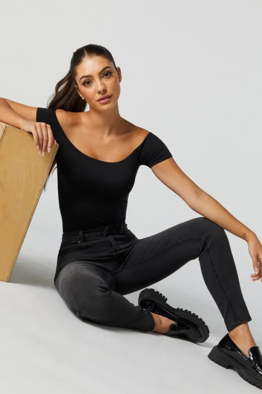 Miami High Rise Black Wash Jean sold by Urban Planet