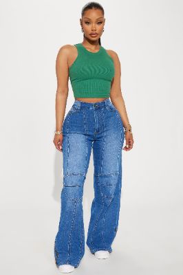 Night Drives Stretch Straight Leg Jeans - Medium Wash sold by Fashion Nova