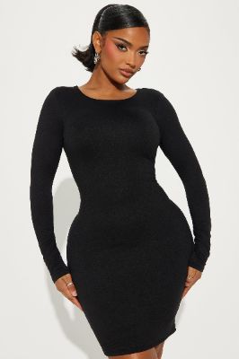 Sara Double Lined Mini Dress - Black sold by Fashion Nova