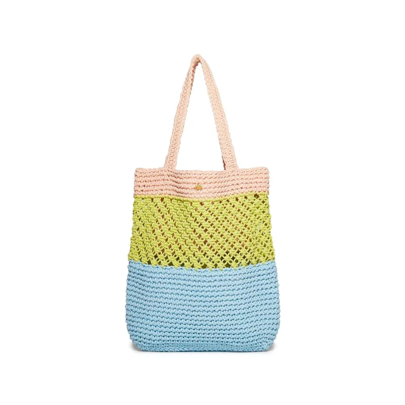 PASTEL RAINBOW CROCHET TOTE sold by Lele Sadoughi