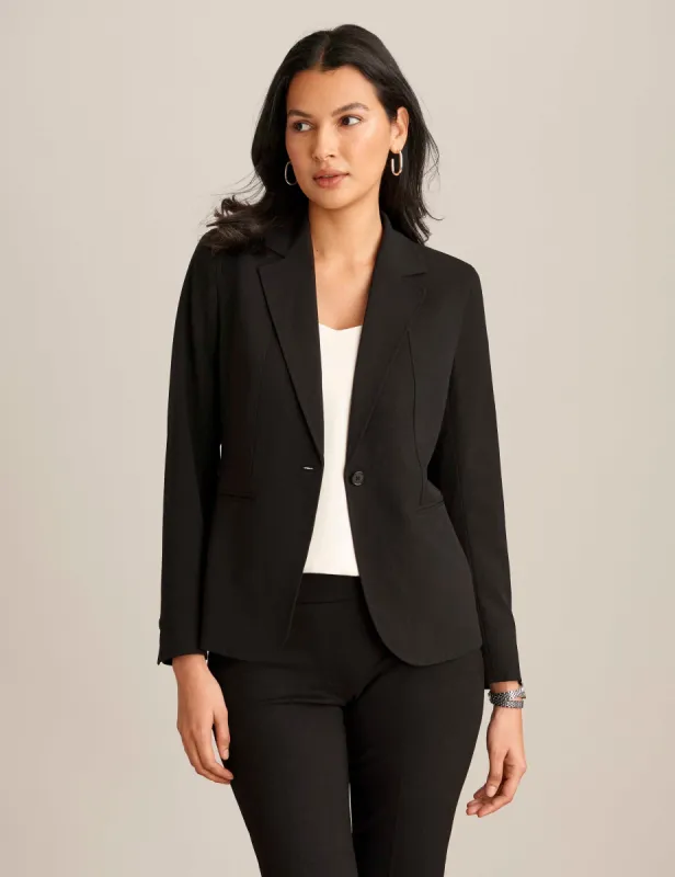 Notch Collar Blazer With Princess Seam sold by Anne Klein