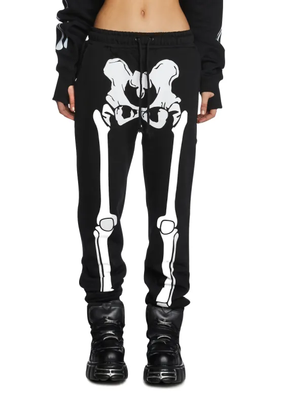 Wake The Dead Skeleton Joggers sold by Dolls Kill