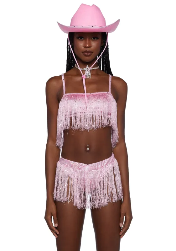 Rave Rodeo Cowgirl Costume - Pink sold by Dolls Kill