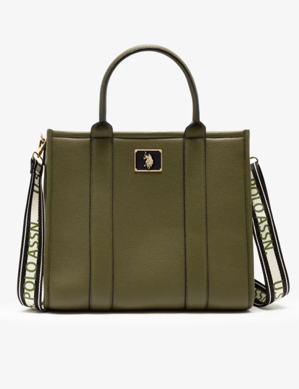 USPA BOX TOTE WITH CROSSBODY STRAP sold by U.S. Polo Assn.