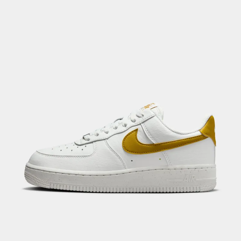 Nike Women's Air Force 1 '07 Next Nature Summit White / Bronzine - Metallic Silver sold by JD Sports