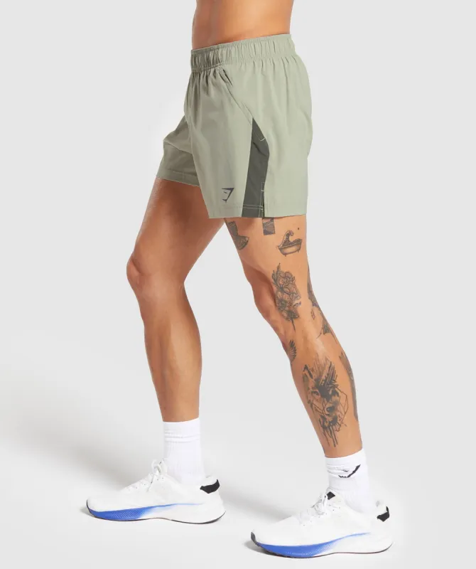 Gymshark Sport 5" Shorts - Chalk Green/Strength Green sold by Gymshark