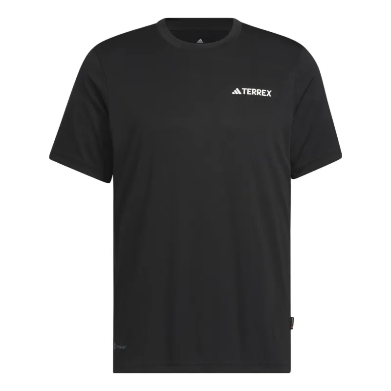 adidas Terrex Logo Tech Short Sleeve T-shirt 'Black' IC4414 sold by KicksCrew