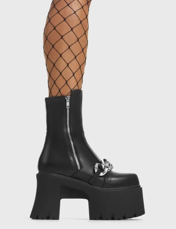 Transmission Chunky Platform Ankle Boots sold by Lamoda