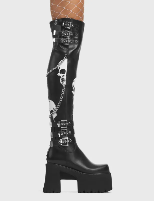 Nemesis Chunky Platform Thigh High Boots sold by Lamoda