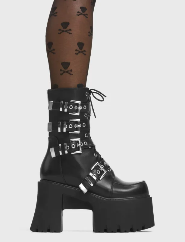 Secret History Chunky Platform Ankle Boots sold by Lamoda