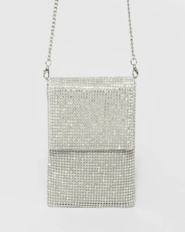 Silver Giselle Phone Crossbody Bag sold by Collete Hayman