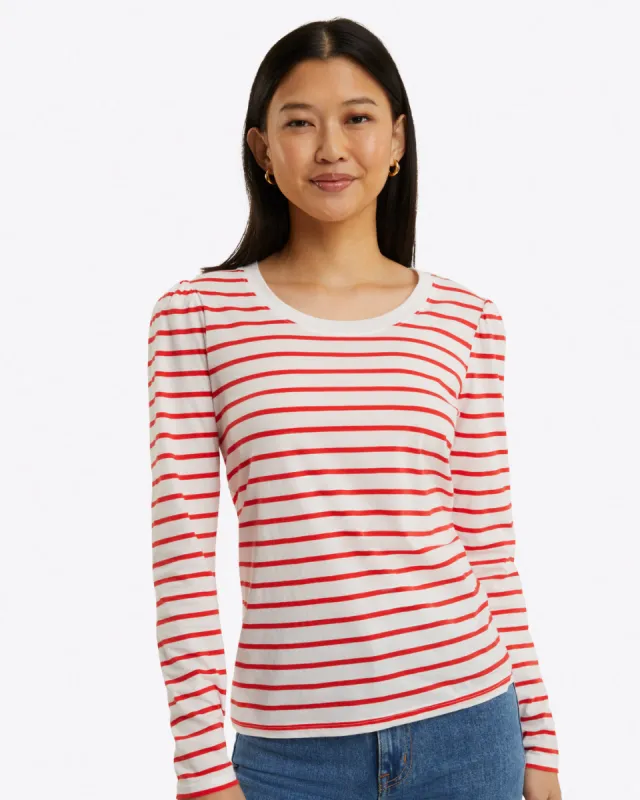 Long-Sleeve Easy Knit Top in Stripe sold by Draper James