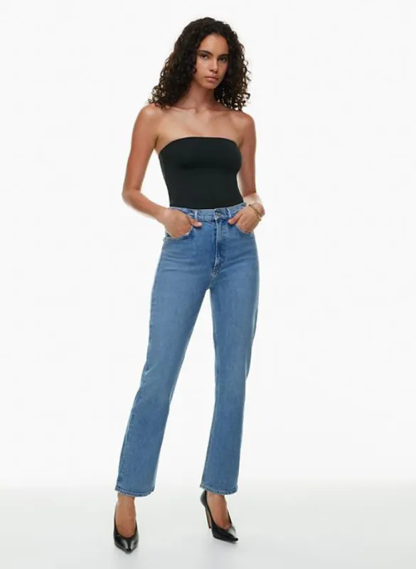 high rise stovepipe jean sold by Aritzia
