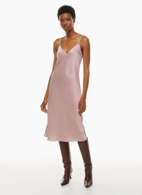 only slip satin midi dress sold by Aritzia
