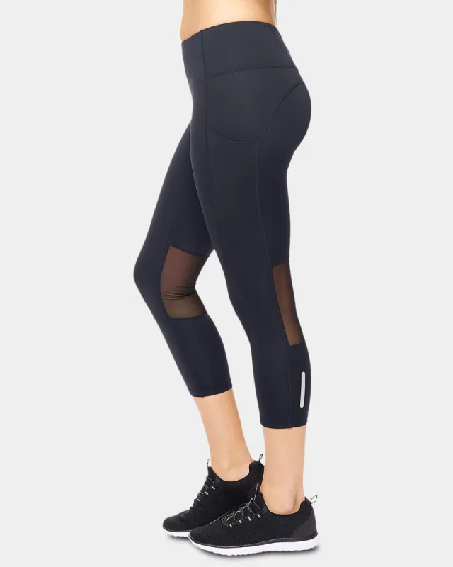 Expert Brand Women's Airstretch Mid-Rise Mesh Panel Capri Leggings sold by Bodybuilding Global