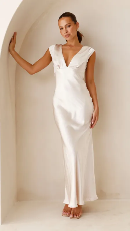 Amelia Maxi Dress - Champagne sold by Billy J