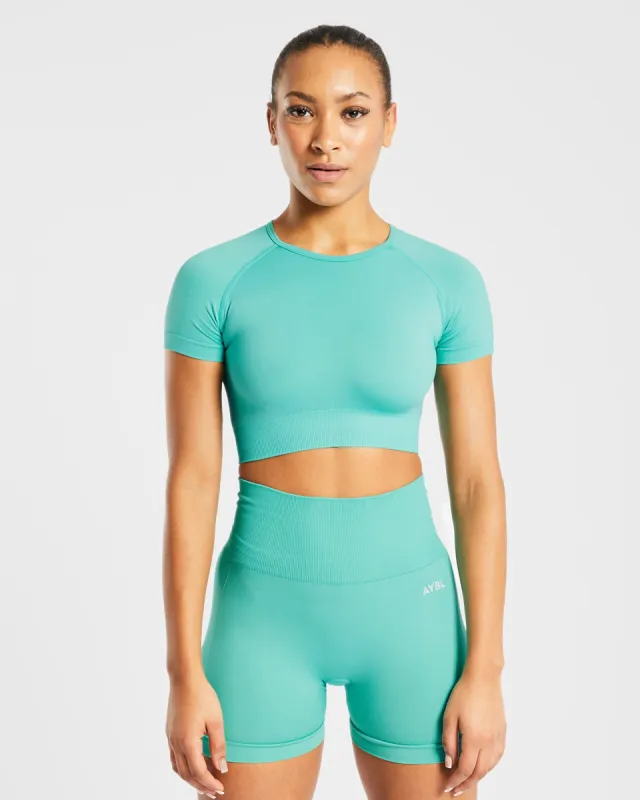 Empower Seamless Crop Top - Jade Green sold by AYBL
