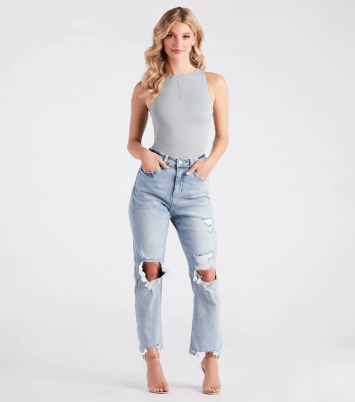 CLEARANCE - Simply The Best Smooth Knit Tank Bodysuit sold by Windsor