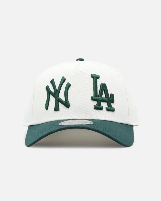 New Era New York Yankees X Los Angeles Dodgers 'Dual Logo' 9FORTY A-Frame Snapback Chrome/Dark Green sold by Culture Kings