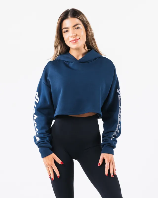 Trilogy Crop Hoodie - Denim sold by Alphalete