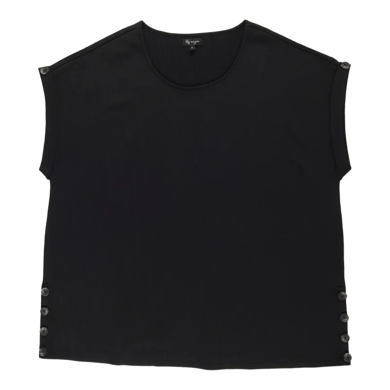 lily morgan Women's Plus Button Detail Solid Blouse sold by Giant Tiger