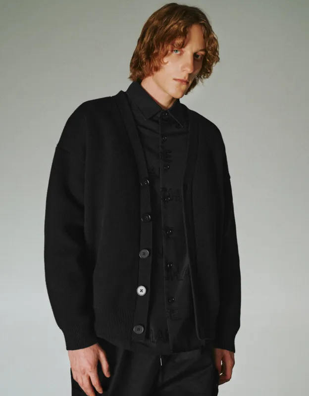 V-Neck Knitted Cardigan sold by Urban Revivo