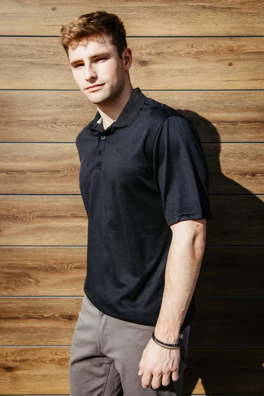 Ariat Tek Polo Shirt for Men in Black | 10009062-BLACK sold by Glik’s