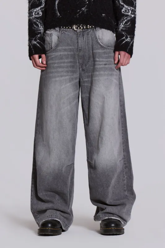 Washed Grey Colossus Jeans sold by Jaded London