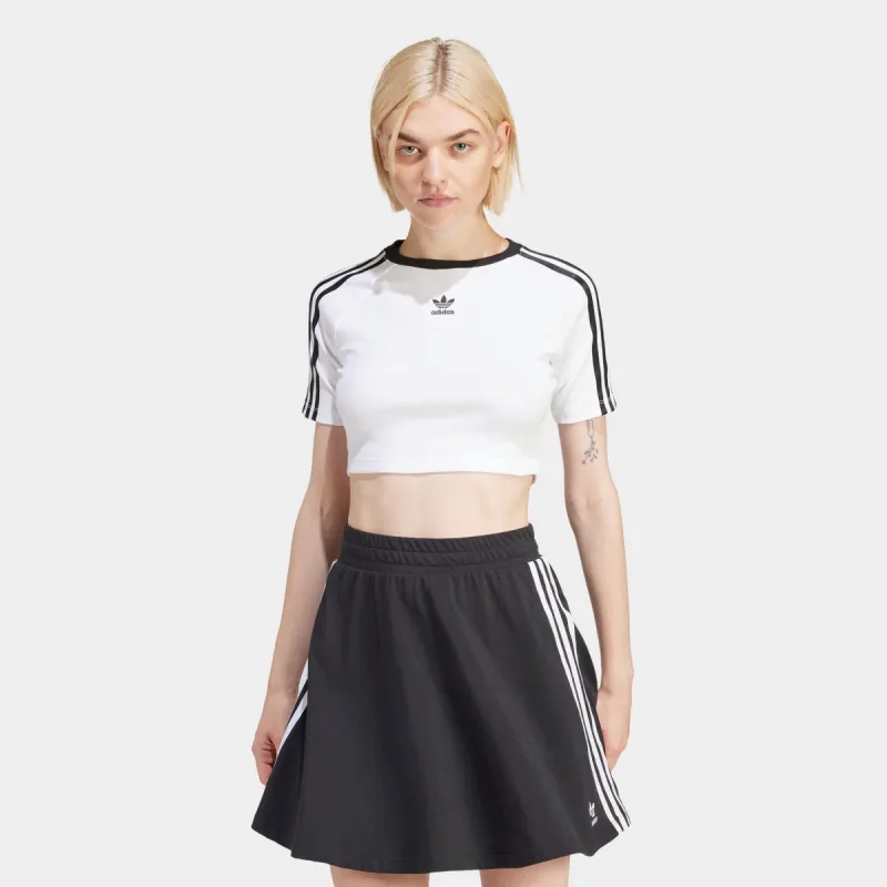 adidas Women's 3 Stripes Baby T-Shirt / White sold by JD Sports