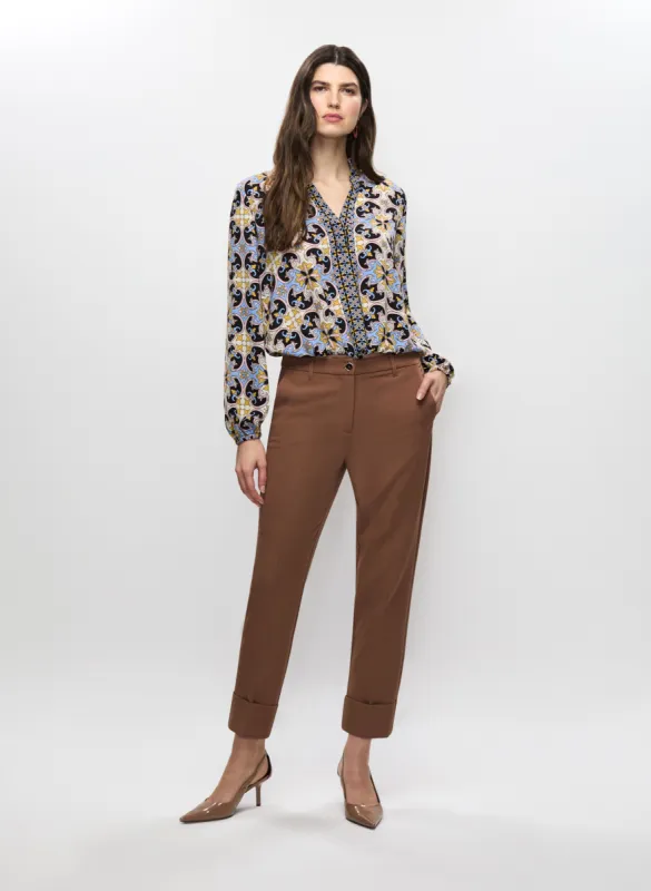 Paisley Blouse & Cuff Detail Ankle Pants sold by Melanie Lyne