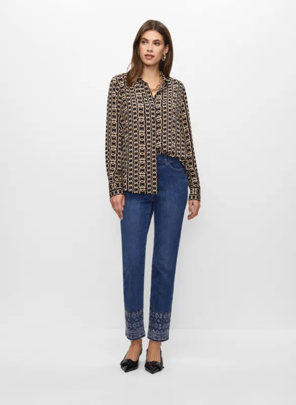 Chain Print Shirt & Embellished Jeans sold by Melanie Lyne
