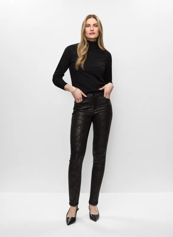 Turtleneck Sweater & Coated Jeans sold by Melanie Lyne