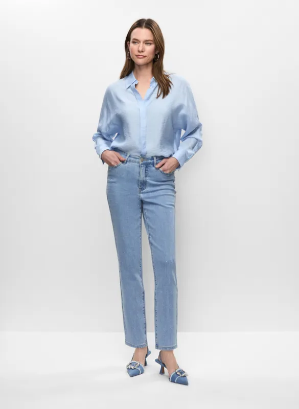 Button Front Blouse & Straight Leg Jeans sold by Melanie Lyne