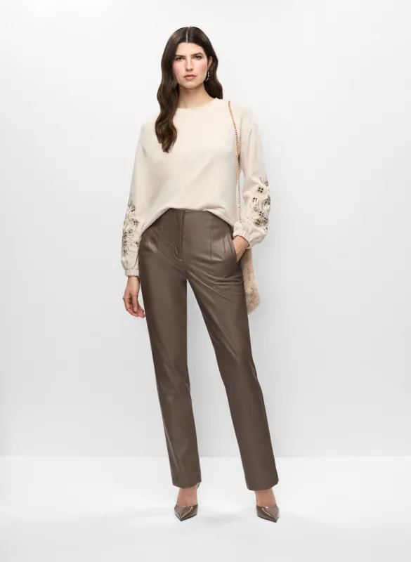 Mock Neck Sweater & Vegan Leather Pants sold by Melanie Lyne