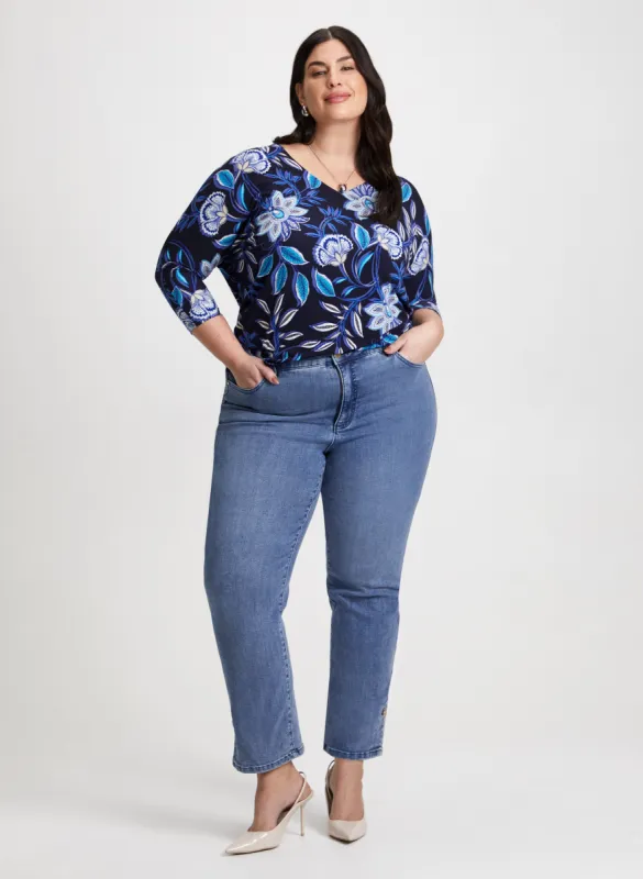 Paisley Top & Straight Leg Jeans sold by Laura