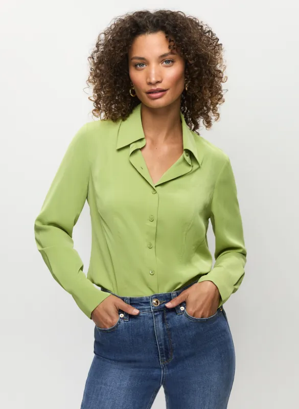 Long Sleeve Button Front Blouse sold by Melanie Lyne