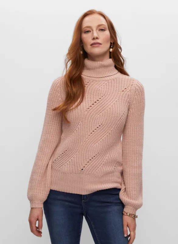 Turtleneck Puff Sleeve Sweater sold by Melanie Lyne