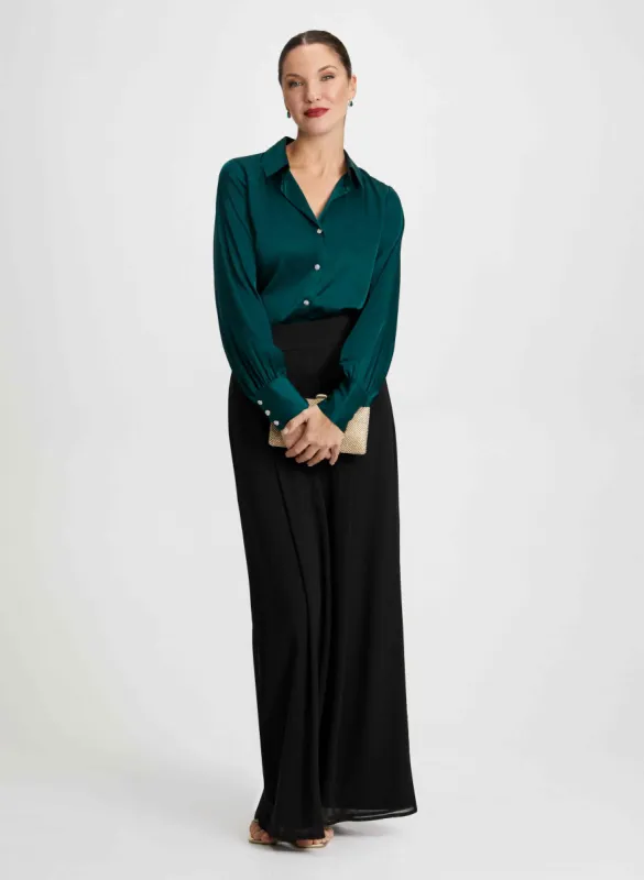 Satin Blouse & Chiffon Pants sold by Laura