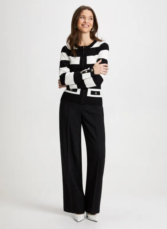 Zip-Up Cardigan & Wide Leg Pants sold by Laura
