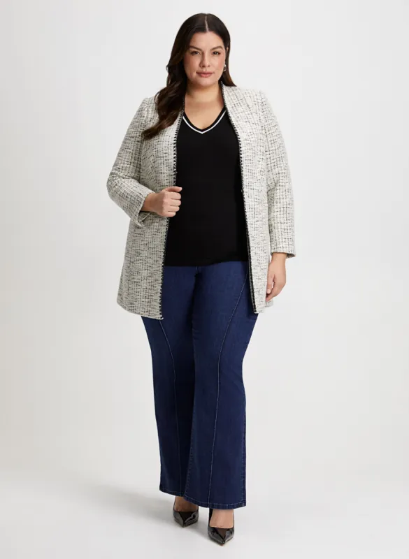 Bouclé Jacket & Pull-On Jeans sold by Laura
