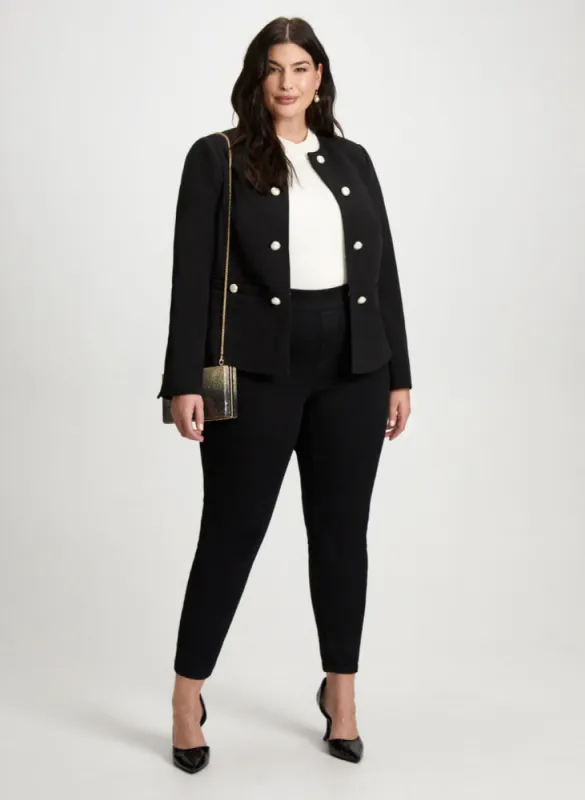 Pearl Button Jacket & Mock Neck Sweater sold by Laura